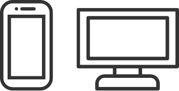 メールとミニターのイラスト